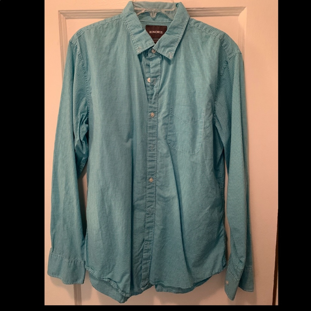 Bonobos lightweight casual shirt. Slim fit. Large